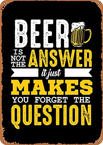 

Beer Poster Vintage Look Metal Sign Patent Art Prints Retro Gift 8x12 Inch