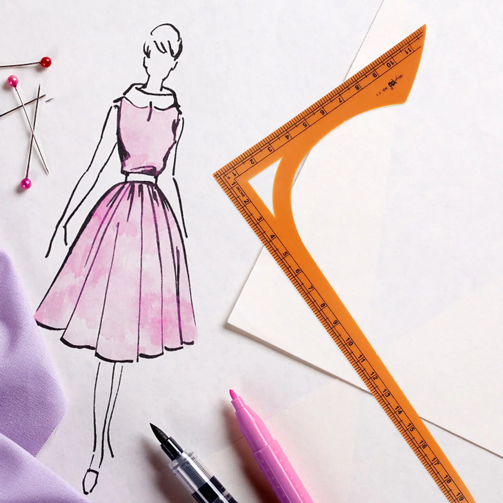 Пластиковая линейка для резки одежды шитья лоскутного | Дом и сад