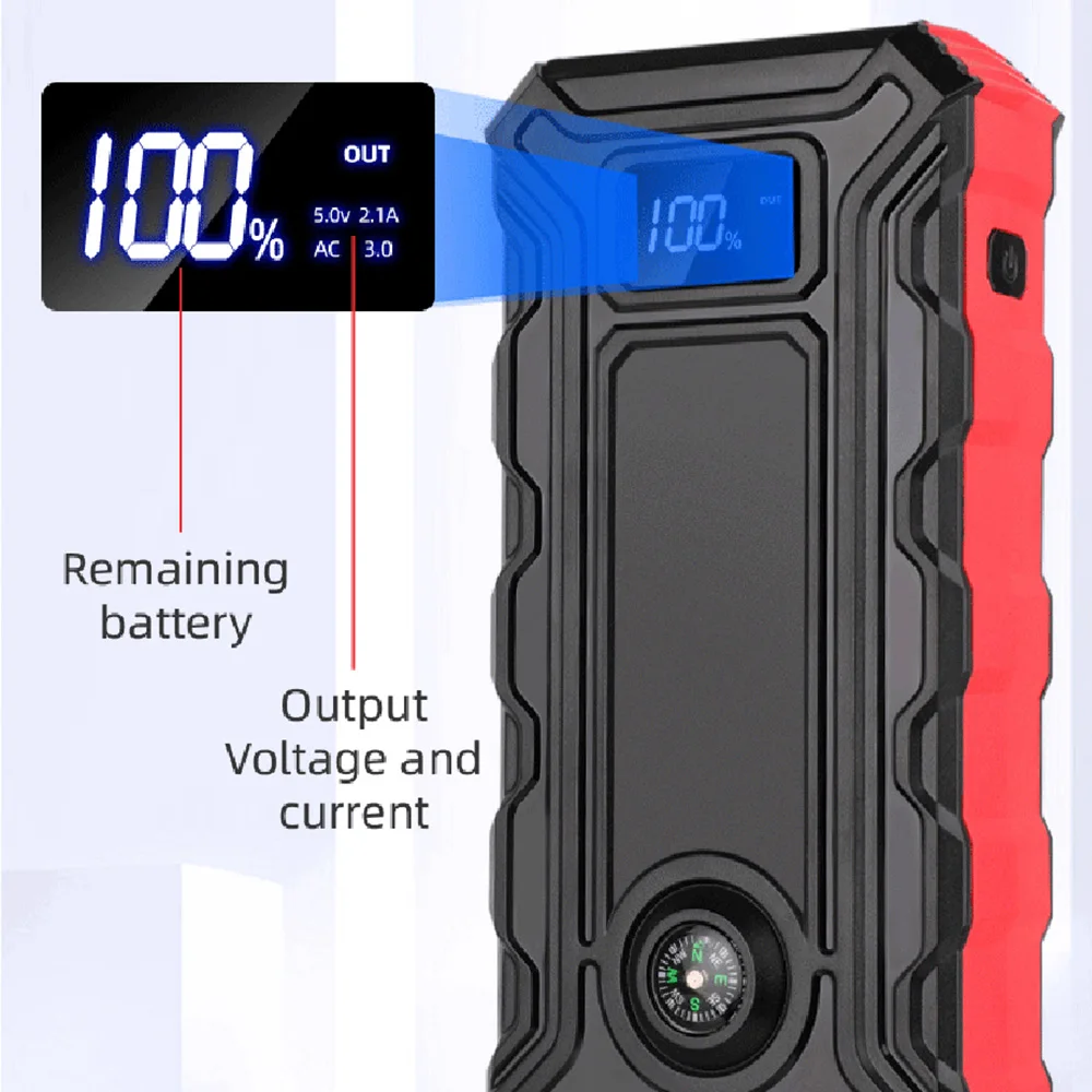 29800mAh/39800mAh Powerful Portable Car Starters Car Battery Booster Jump Starter with LED Flashlight for Gasoline Diesel Car