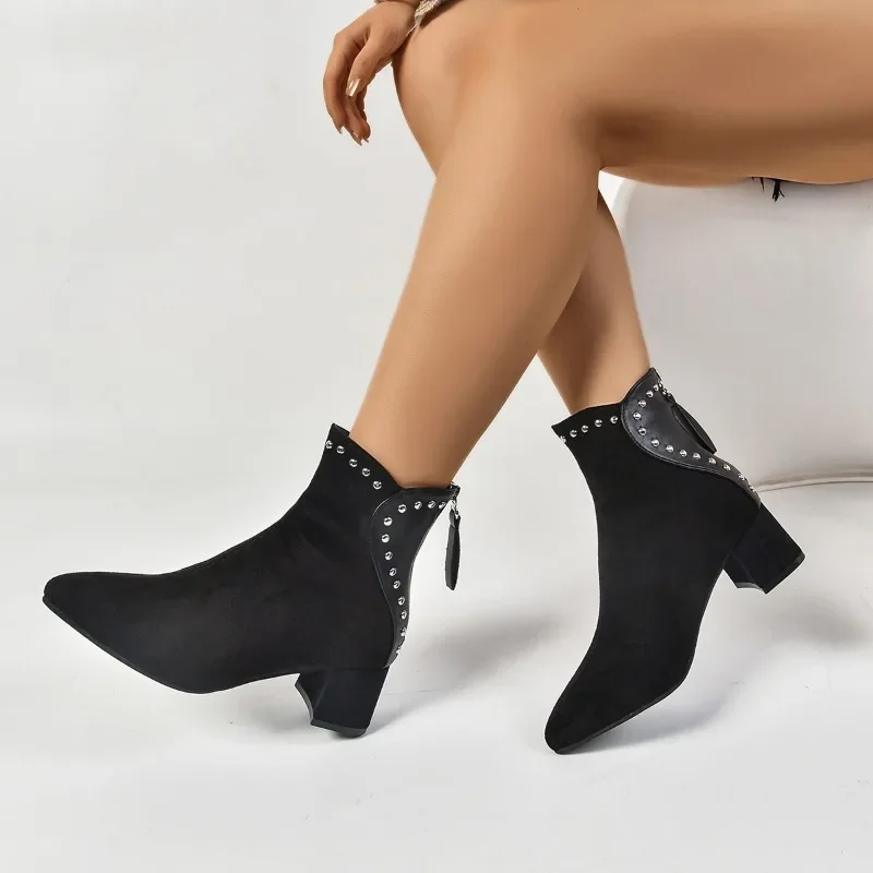 2024 женская обувь высокого качества женские ботильоны модные современные ботинки