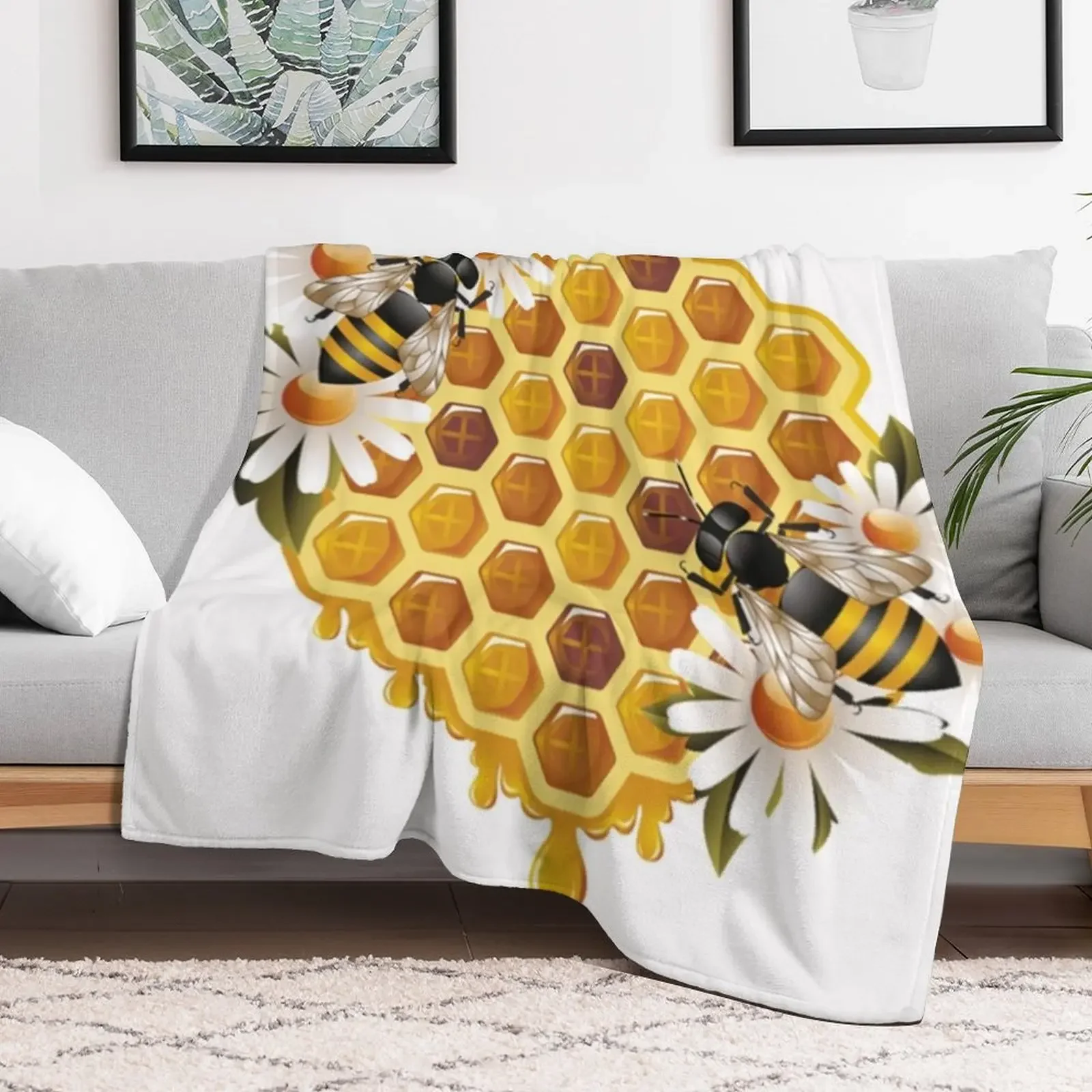 Плюшевое одеяло Bee Honey