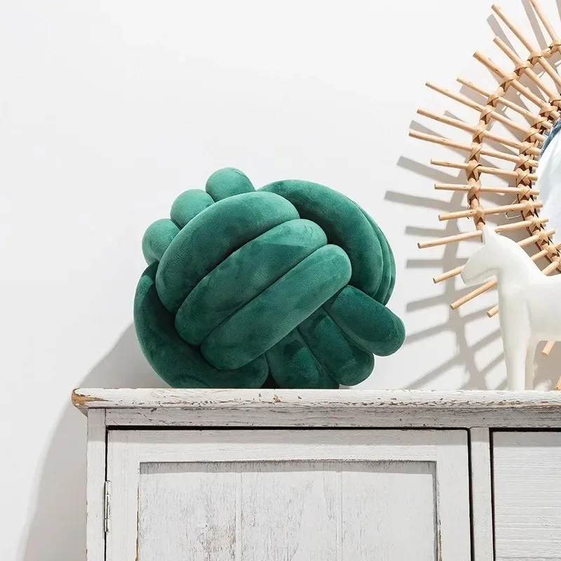 Круглая подушка с тройными ткаными веревками для окон и стульев в скандинавском