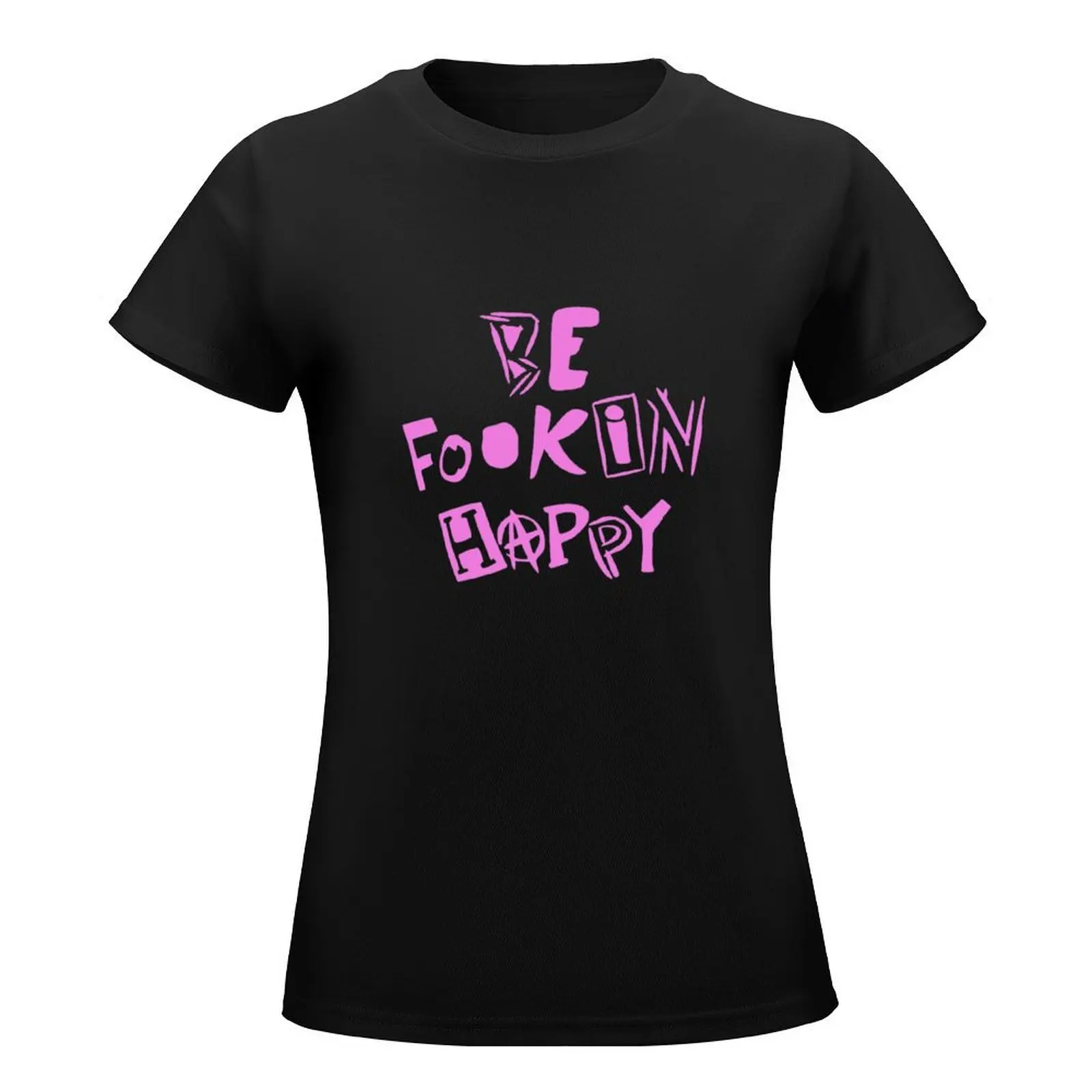 YungBlud Be Fookin счастливая футболка графика Эстетическая одежда летние блузки для