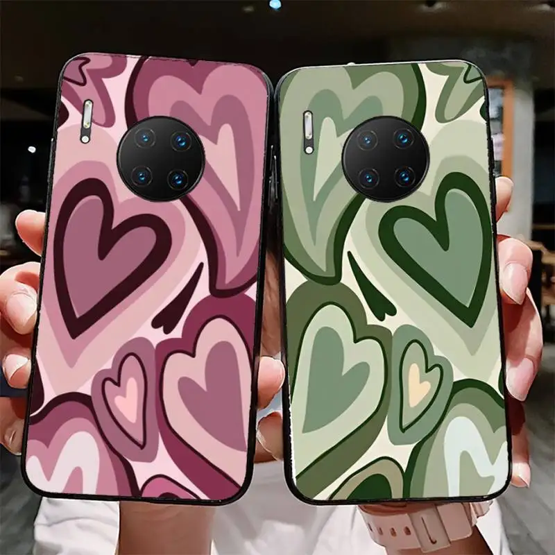 

Love Heart Phone Case for Huawei Mate 20 10 9 40 30 lite pro X Nova 2 3i 7se