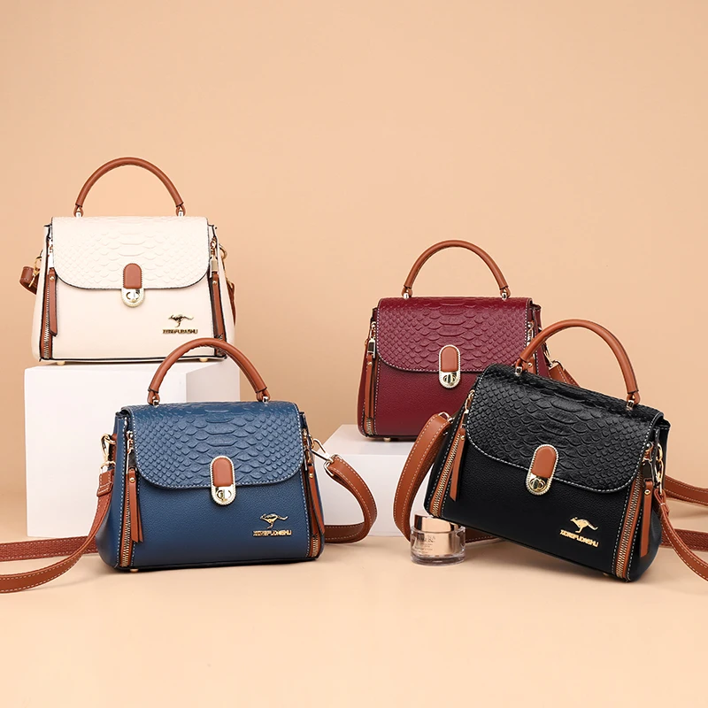 Fashion Crocodile Pattern Handbag Purse Women Famous Brand Shoulder Bag Female Elegant Ladies Leather Crossbody Messenger Bags