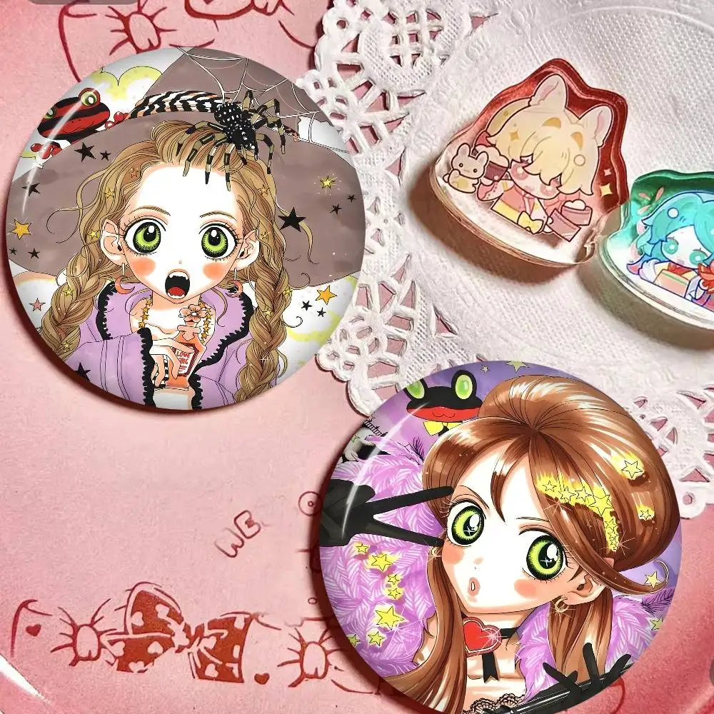Фото Аниме-значок Sugar Sugar Rune 58 мм, милая аниме-фигурка, значок-иконка, брошь ручной работы из жести для рюкзака, одежды, украшение на грудь, подарки №2