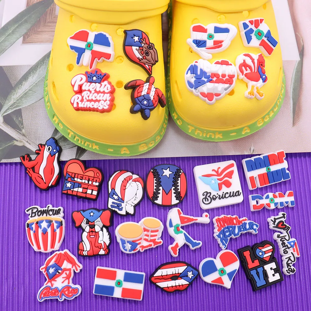 

Оптовая продажа, 50 шт., подвески для обуви в русском стиле, украшение для обуви из ПВХ для собак и лягушек, подарок Croc Jibz