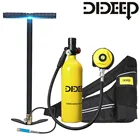 Кислородный баллон DIDEEP для дайвинга, 1 л, ручной насос для подводного плавания