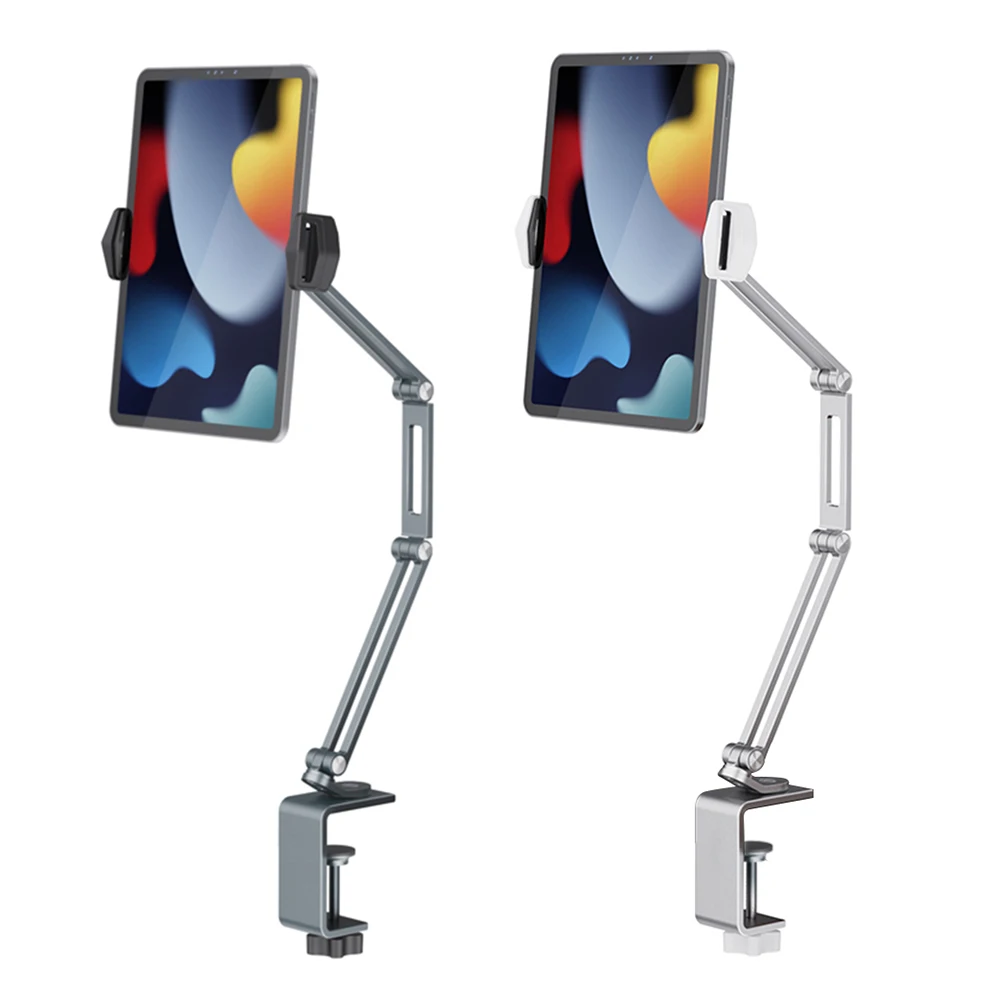 

Adjustable Phone Tablet Stand Aluminum Alloy Long Arm Lazy Stand for 4-13 Inches Mobile Phones Tablets Mount Support for iPad