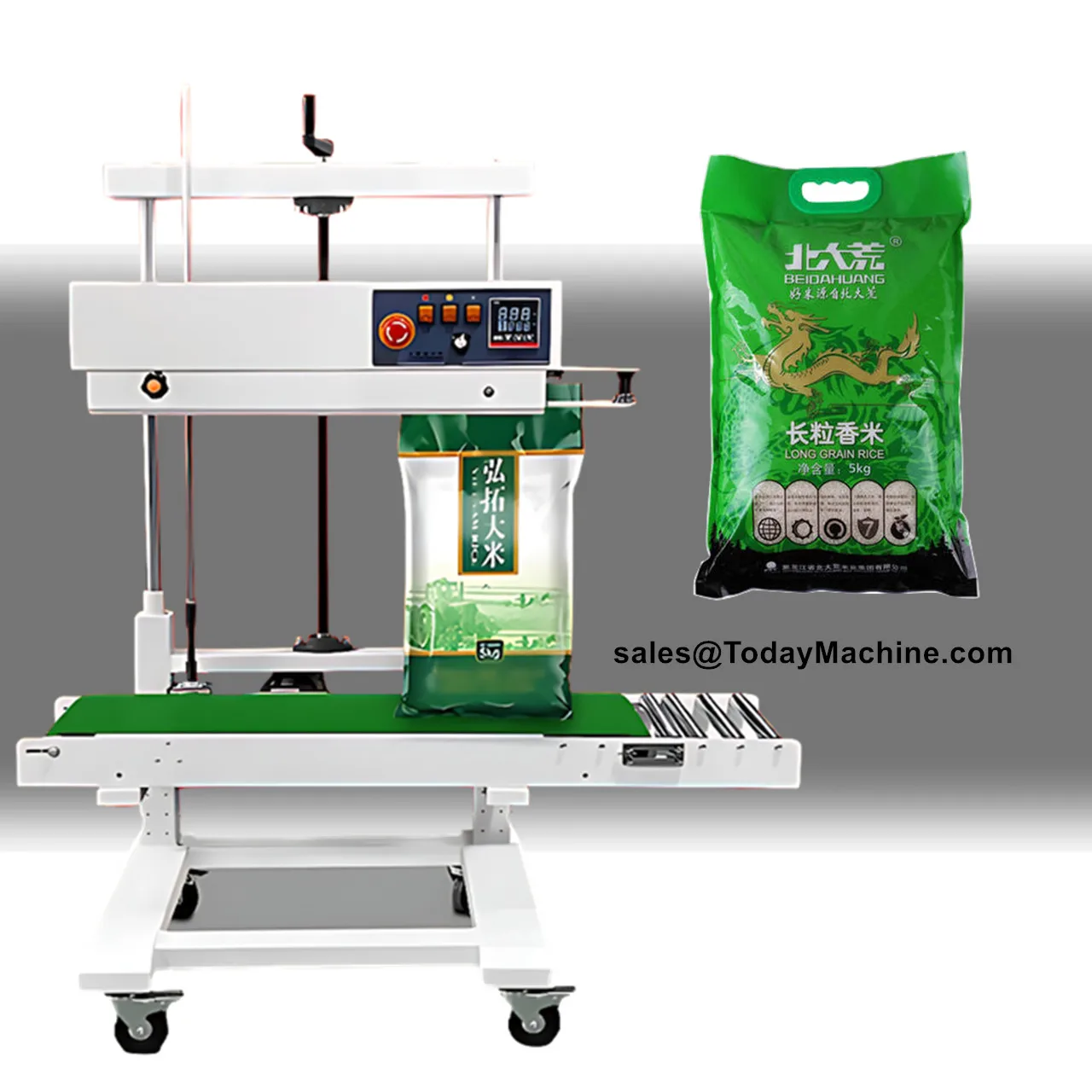 

Continuous Horizontal Band Sealer Snack Food Coffee Powder Plastic Aluminum Bag Sealing Machine