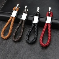 keychain faux leather original design zinc alloy high grade hand woven car key ring for unisex