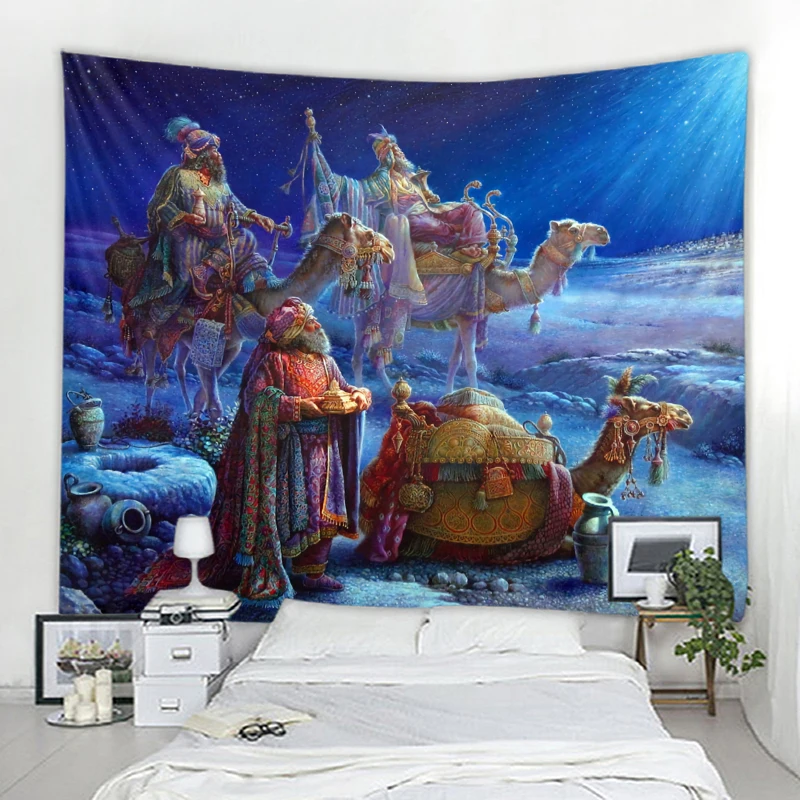 

Christmas christmas tree background decoration tapestry mandala boho hippie wall tapestry home decoration tapestry christmas par