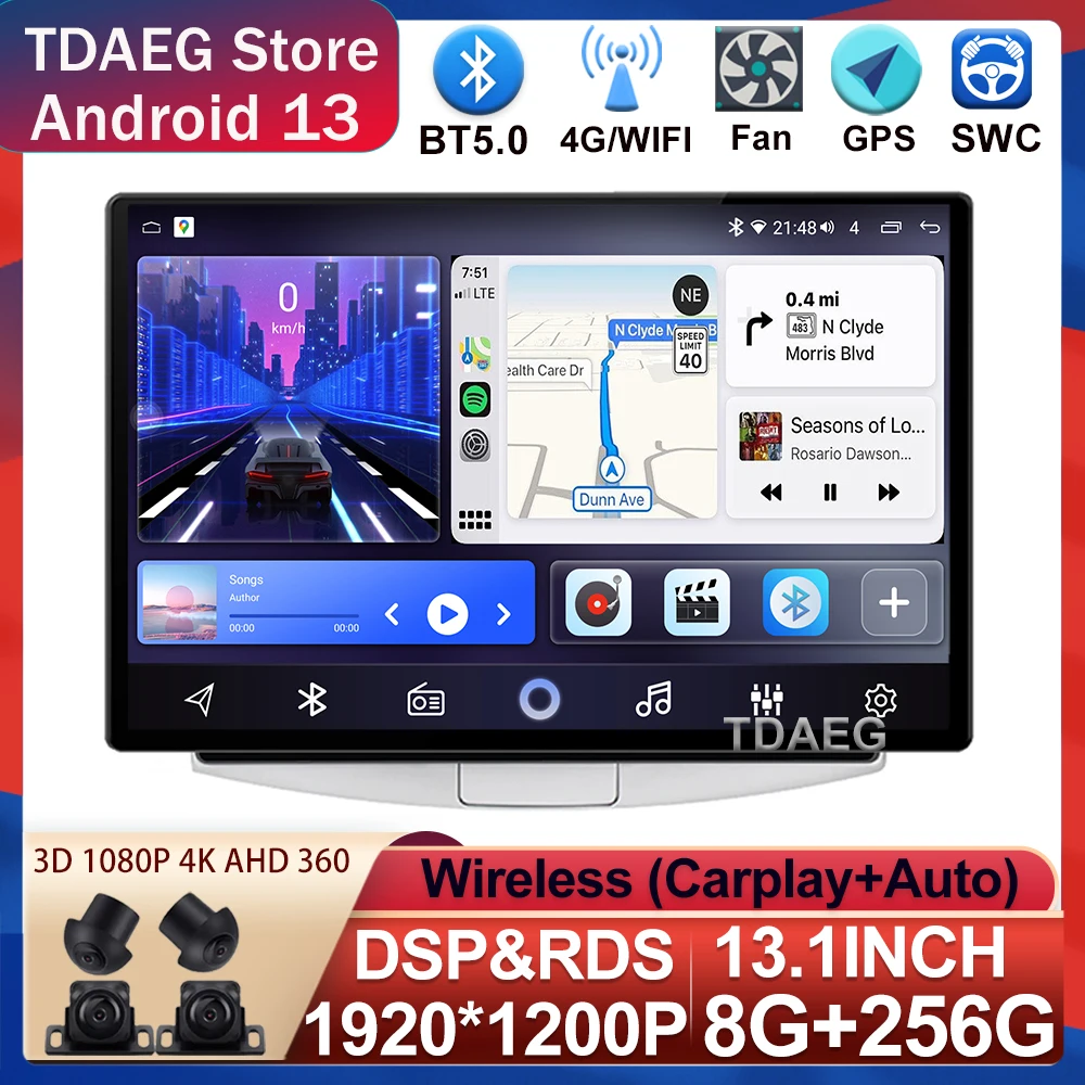 

Android 13 256G For VW Passat B7 CC 2010 2011 2012 - 2016 Car Radio Autoradio Universal 5G WIFI GPS Car Audio Multimedia Player