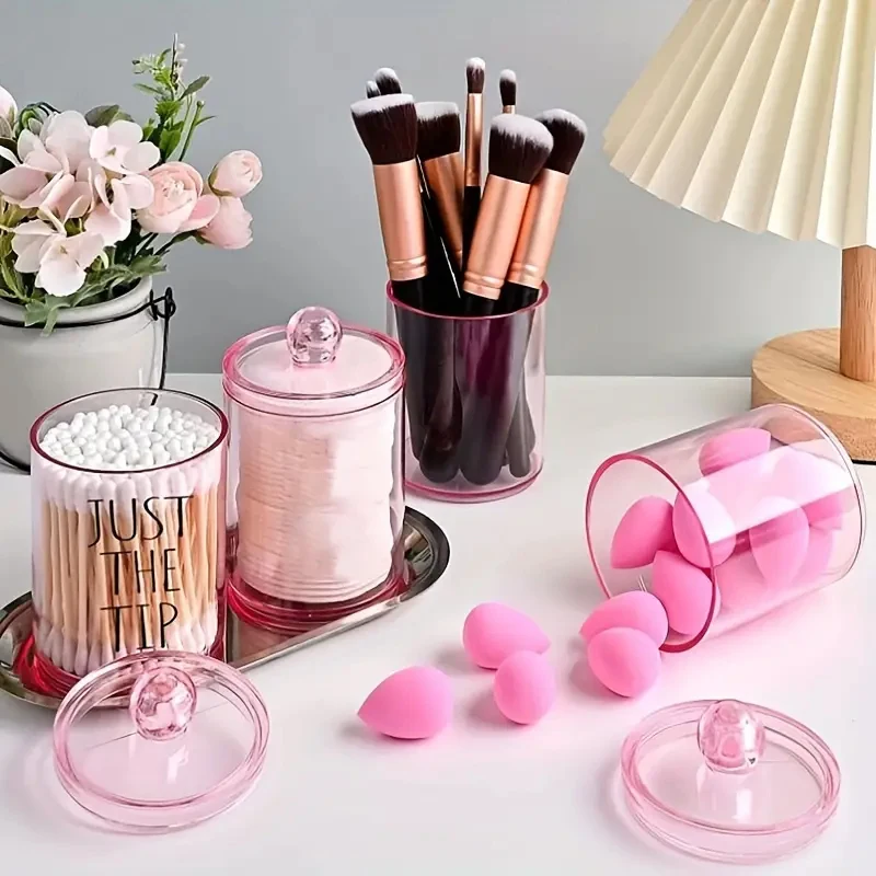 Прозрачная коробка для хранения ватных тампонов портативный органайзер