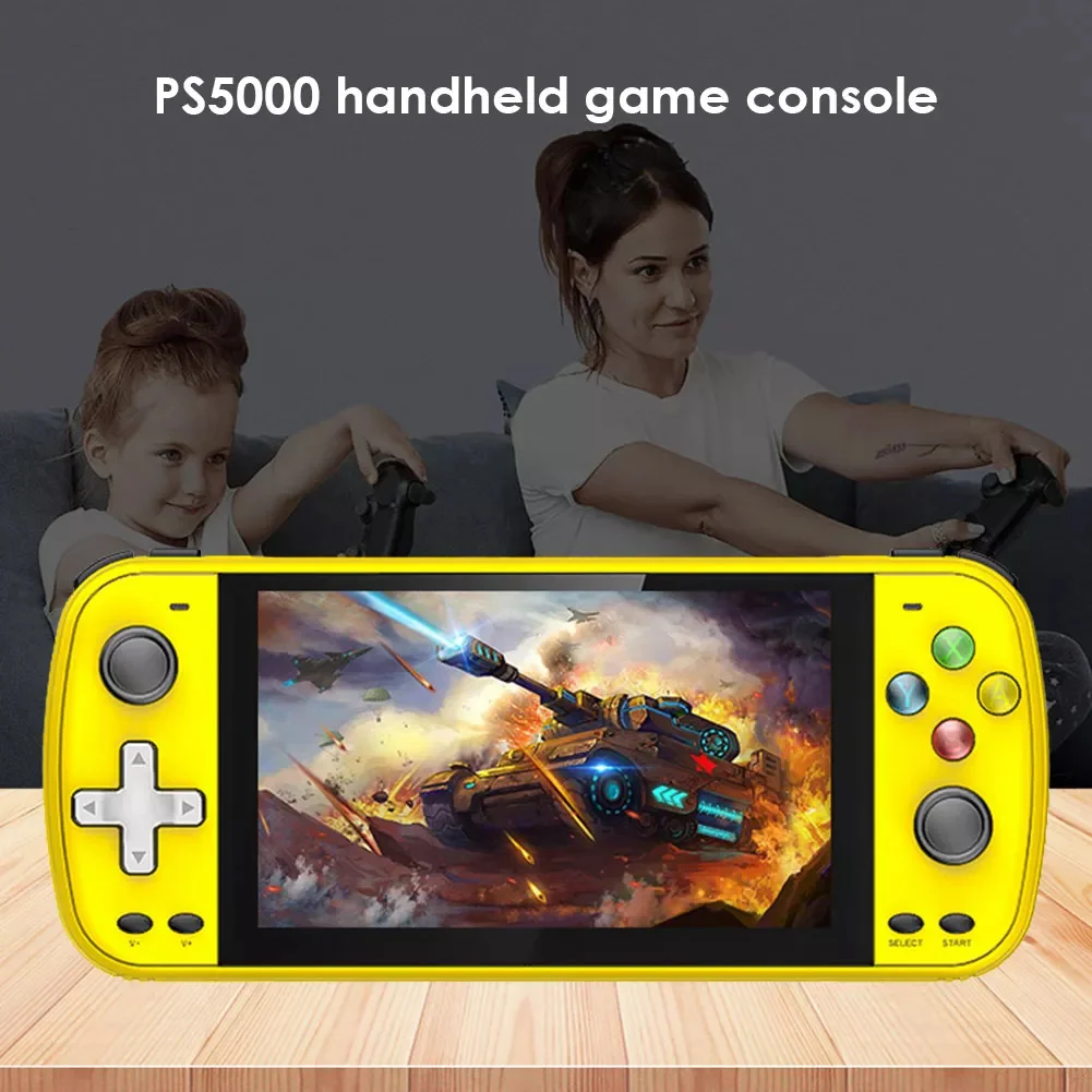 Handheld Game Console 5.1 Inch HD IPS Screen Portable Game Console PS5000 Double Video Gaming Player Built-in 3000+ Classic Game enlarge