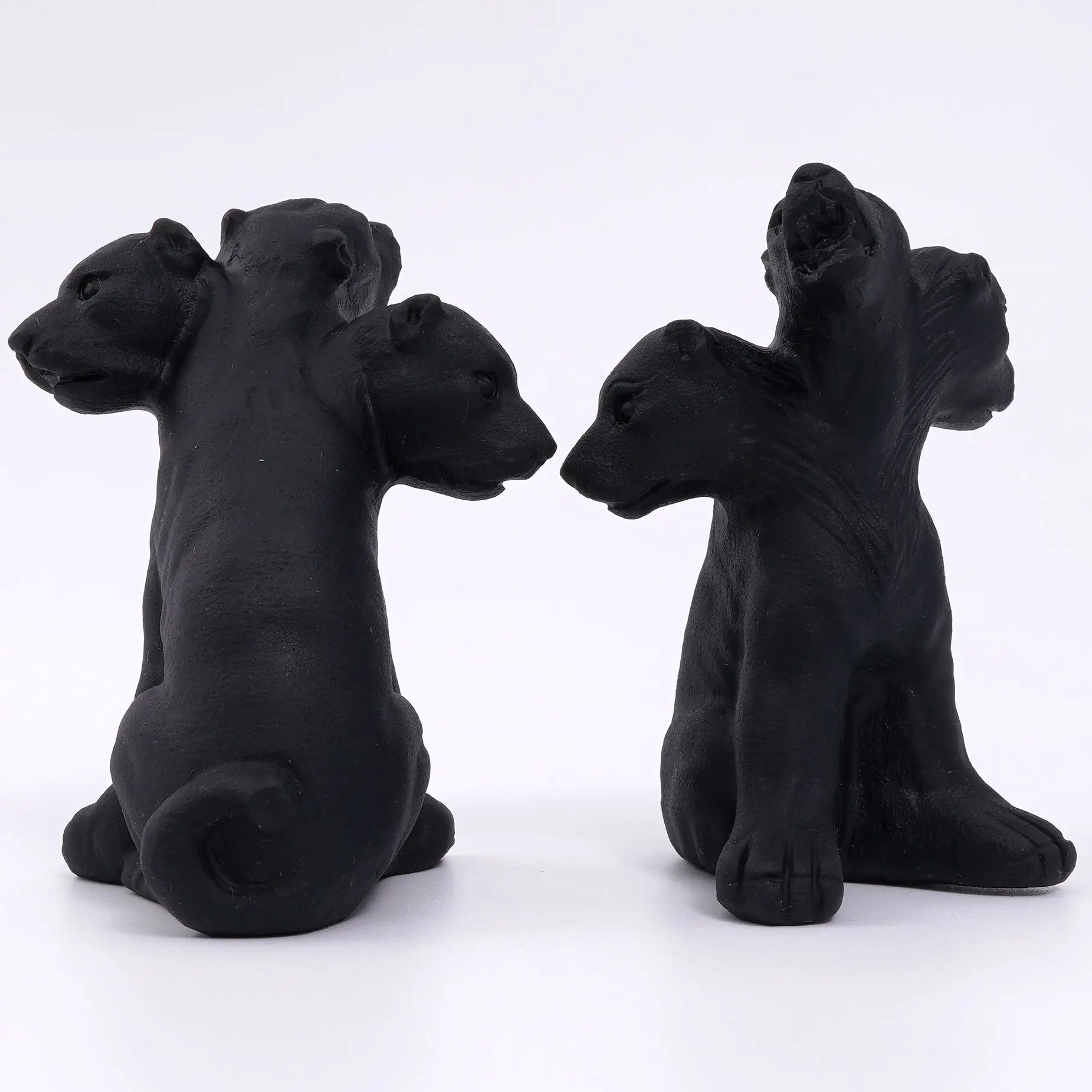 Природный обсидиан Cerberus резьба из трех головок исцеляющая фигурка искусственных