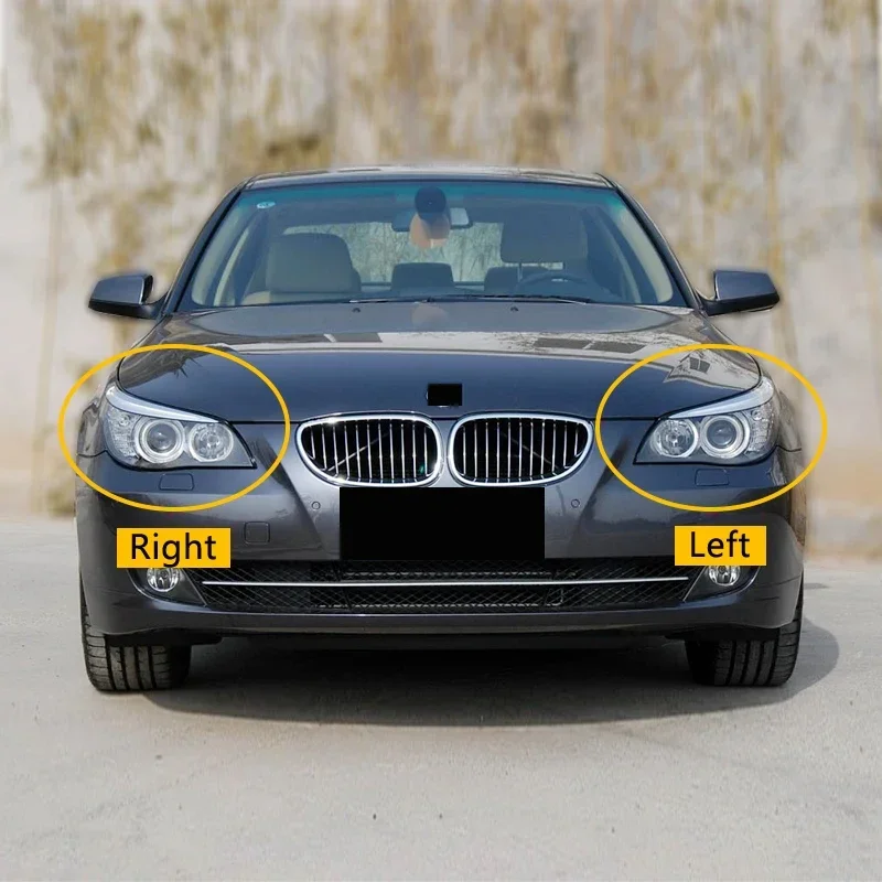Крышка передней фары автомобиля для BMW 5 серии E60 E61 2004-2010, прозрачный абажур, маска, линзы, стеклянные фары (art.: 3920d1bf9b97a) - 3920d1bf9b97a