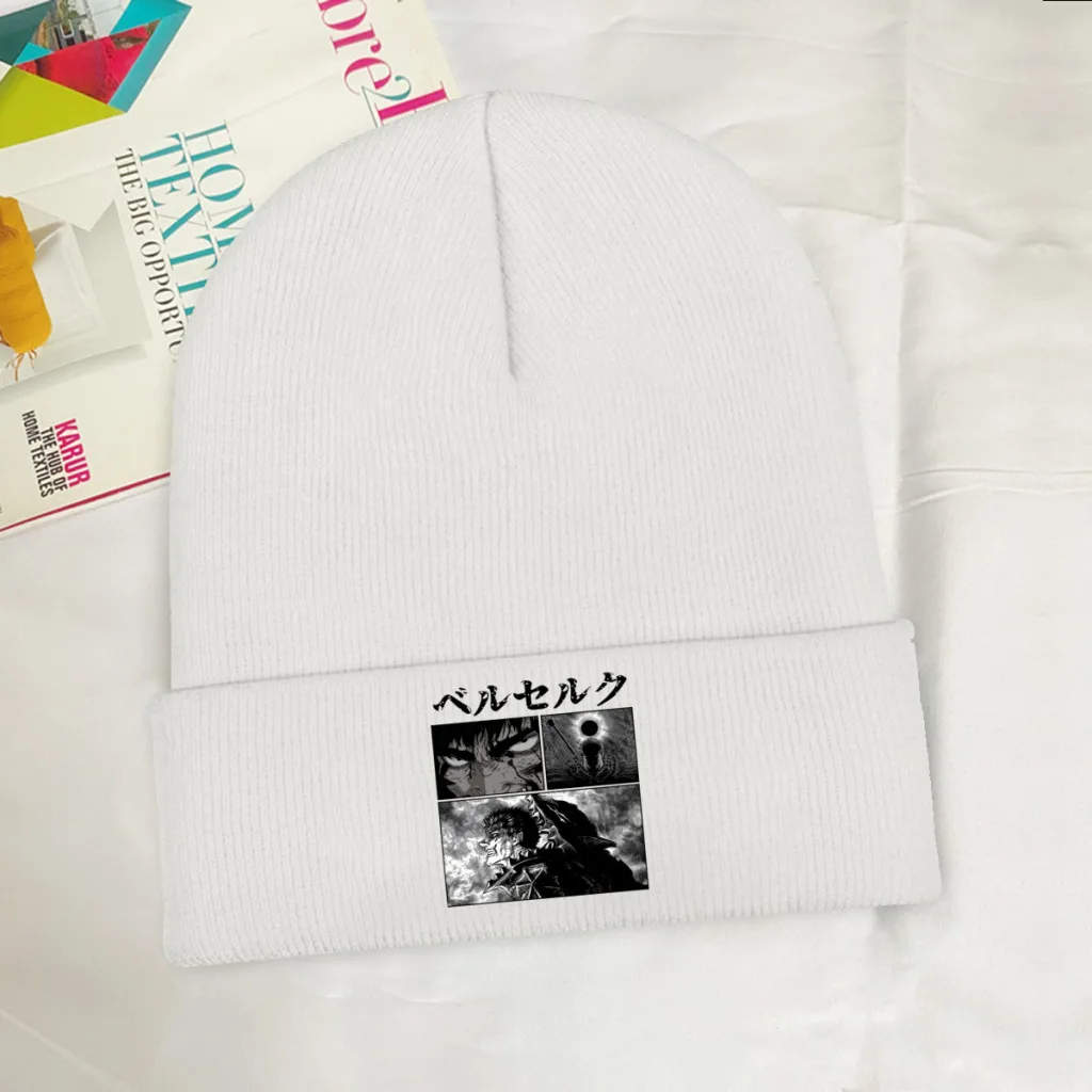 

Шапочки для мужчин и женщин, облегающие шапки с рисунком манги, теплые шапки, уличные эластичные шапки в стиле хип-хоп без козырьков