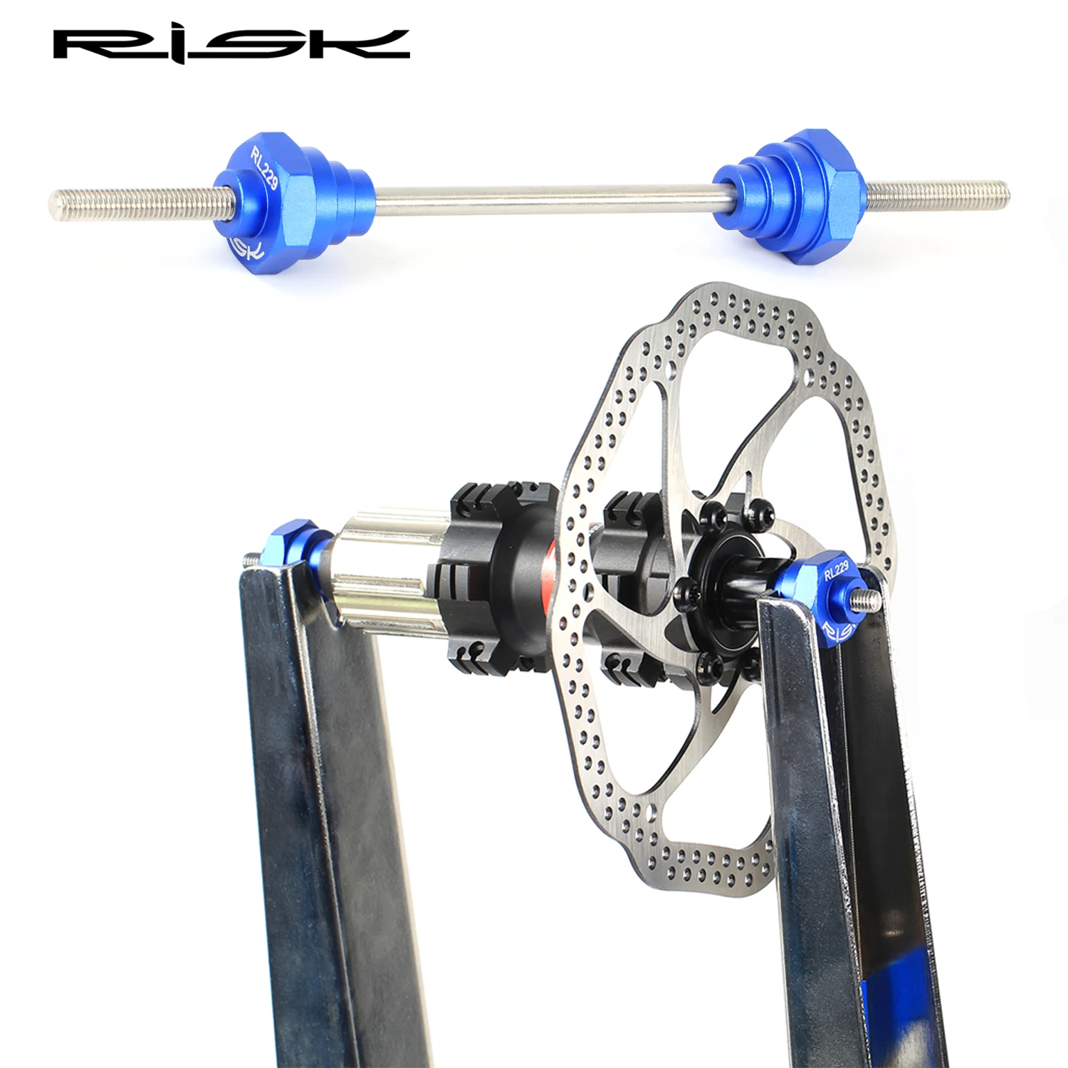 

RISK Bike Bicycle Hub Thru Axle Adaptor Adapter for Wheel Truing Stands 12/15/20mm Hub Repair Tool 200mm Length RL229