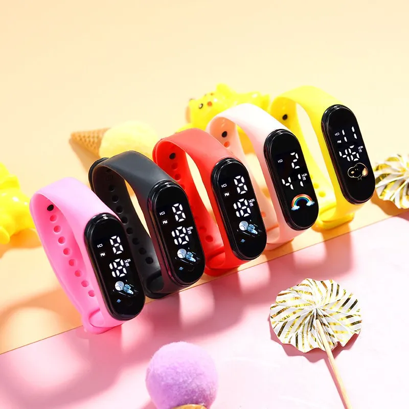 

Cartoon Styles Children Watches Birthday Gift for Boy Girl Waterproof Smart Touch LED Digital Kids Watch Sport Bracelet Hot Sale
