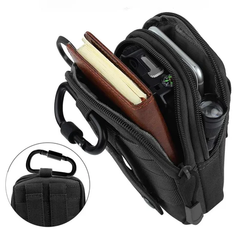 Унисекс Тактическая Кобура Для Телефона С Креплением MOLLE, Поясная Сумка Для Телефона С Застежкой-молнией, Нейлоновый Полиэстер