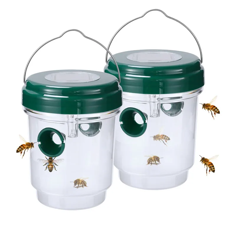 

2pcs Solar Wasp Trap Waterproof Outdoor Hanging Yellow Jacket Trap Safe Non-Toxic Bee Trap Hornet Traps Reusable Bee Catcher