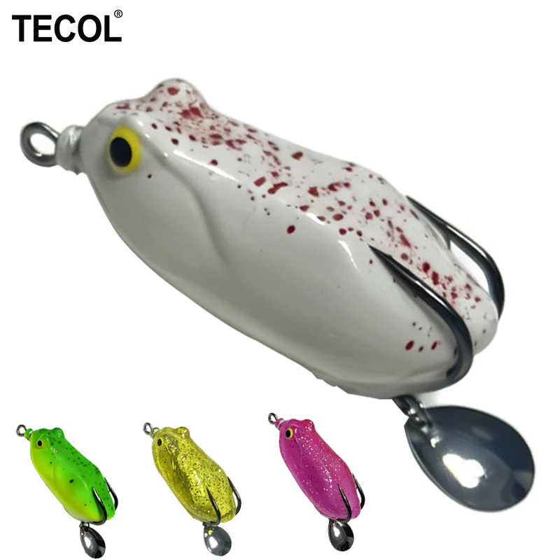 Фото TECOL 3 шт. 6 см 15,5 г Приманка-лягушка для поверхностной ловли со встроенным крючком и грузилом Thunder Frog, рыболовная приманка-воблер для щуки, змееголова, окуня №1