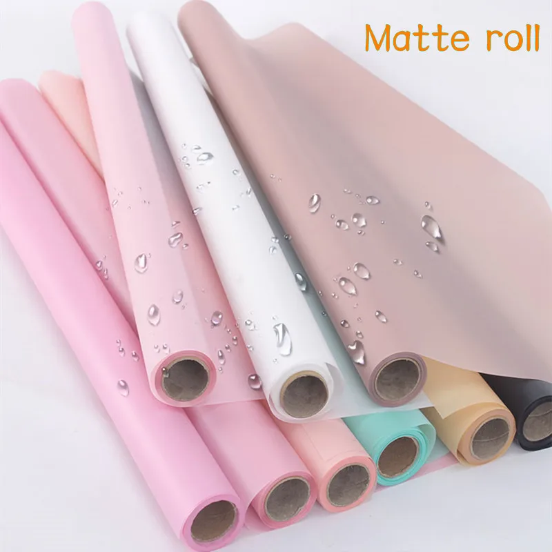

60cm*11yards Roll New Color Fog Flowers Wrapping Paper Thick Waterproof Papers Bouquet Gift Packaging Materials Pearl Papers
