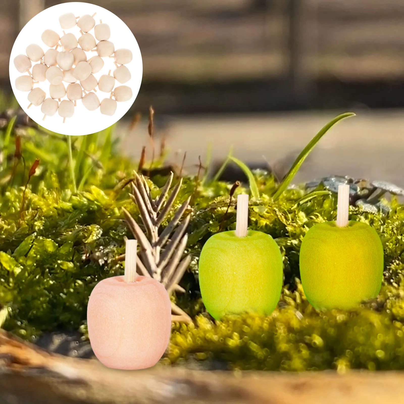 

30 Pcs Toys Kids Crafts Apples Decoration Fairy Figurines People Figure Shape Wooden DIY