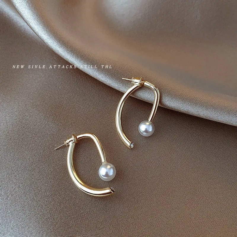 

Новинка 2022, корейские модные ретро серьги с имитацией жемчуга, капли воды, необычные серьги для женщин, Модная бижутерия, роскошные подвески