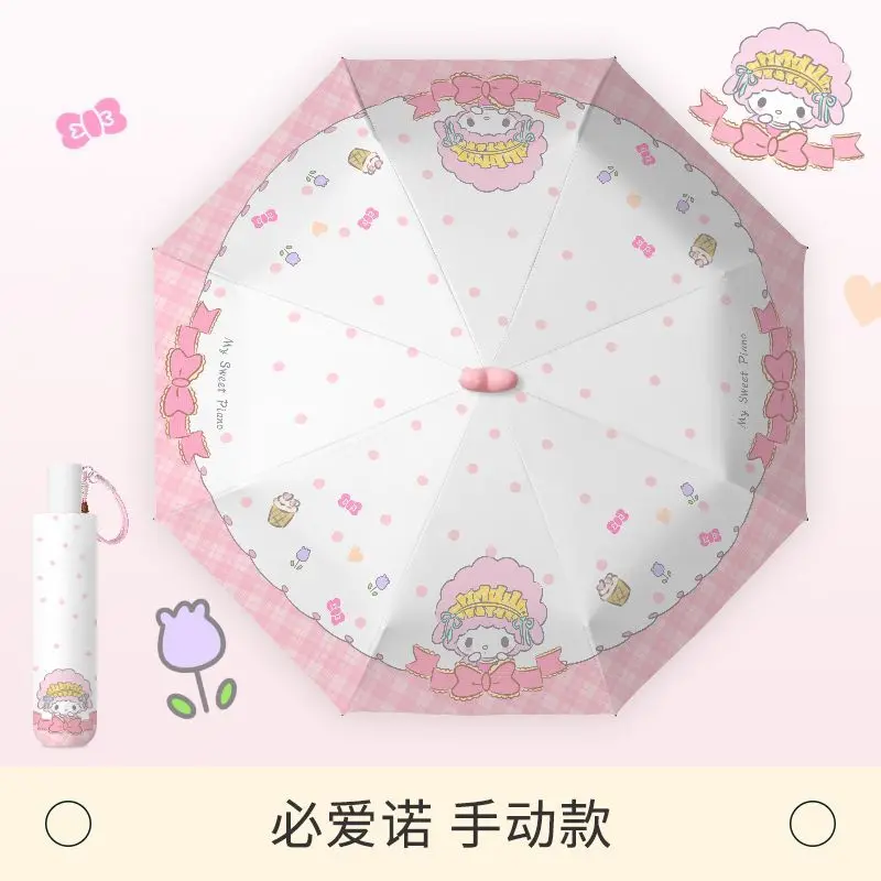 Sanrio солнцезащитный зонт My Melody Originality автоматический складной мини-зонт солнечный дождливый зонт мультфильм Kawaii подарок для девочки (art.: 3920d36675d89) - 3920d36675d89