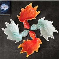 american modern ceramic goldfish crafts snack plate fruit plate creative restaurant home office desktop storage supplies