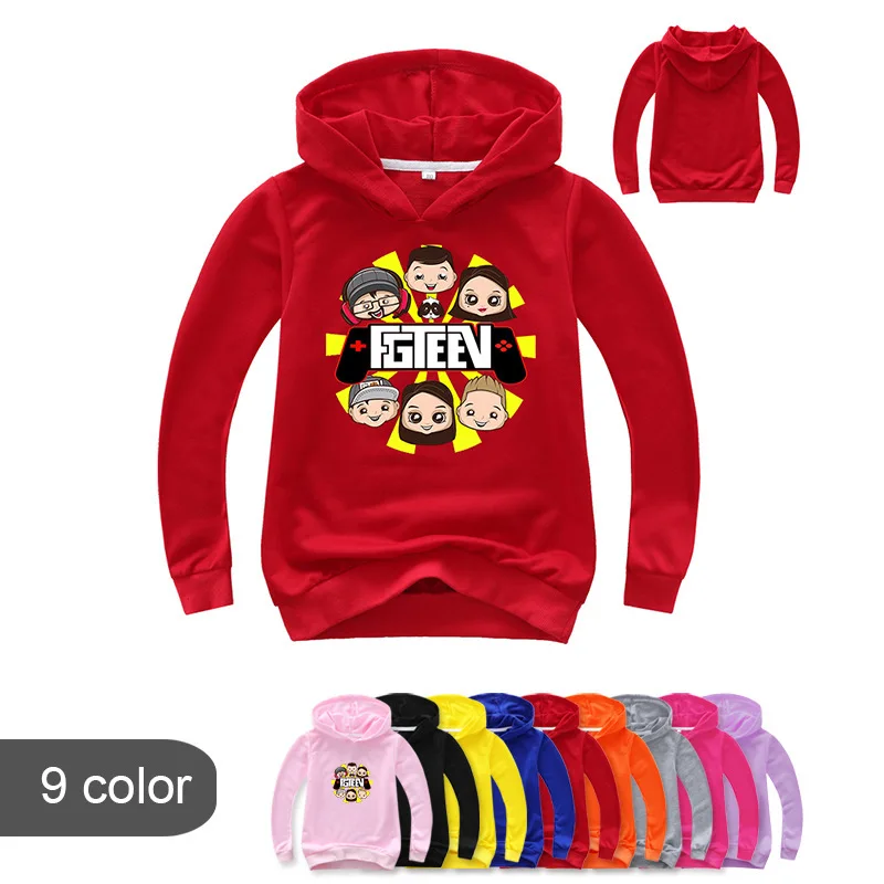 

Весенне-осенняя одежда для мальчиков и девочек Fgteev, детские толстовки с капюшоном и мультяшным 3D-принтом, детский пуловер, топы для подростков, одежда