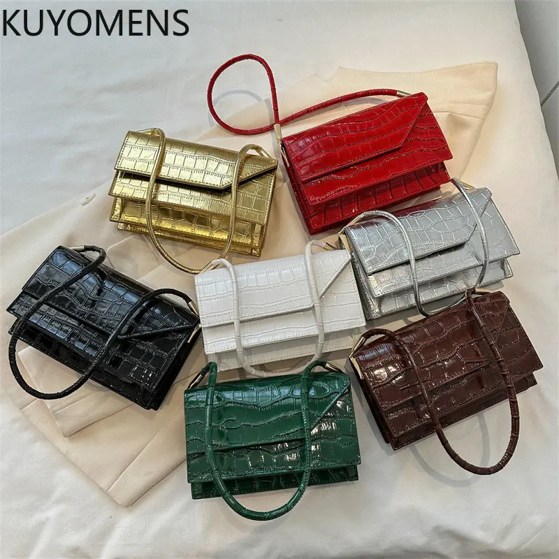 

New PU Leather Women Underarm Bag Retro Solid Color Ladies Shopping Handbags Fashion Design Girls Small Shoulder Bags Brown