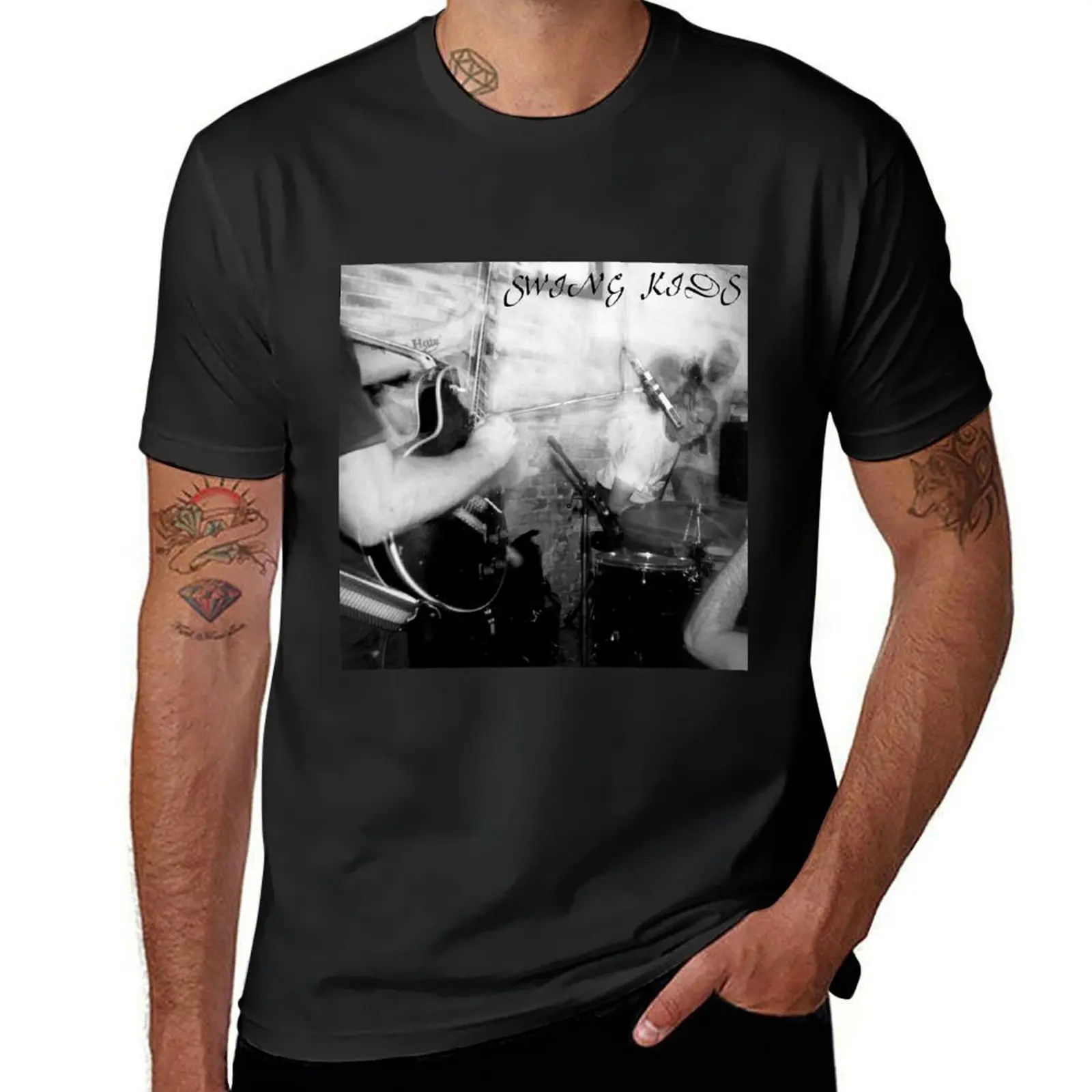 Летняя футболка для мальчиков Swing Kids-Anthology Новое поступление черные футболки от