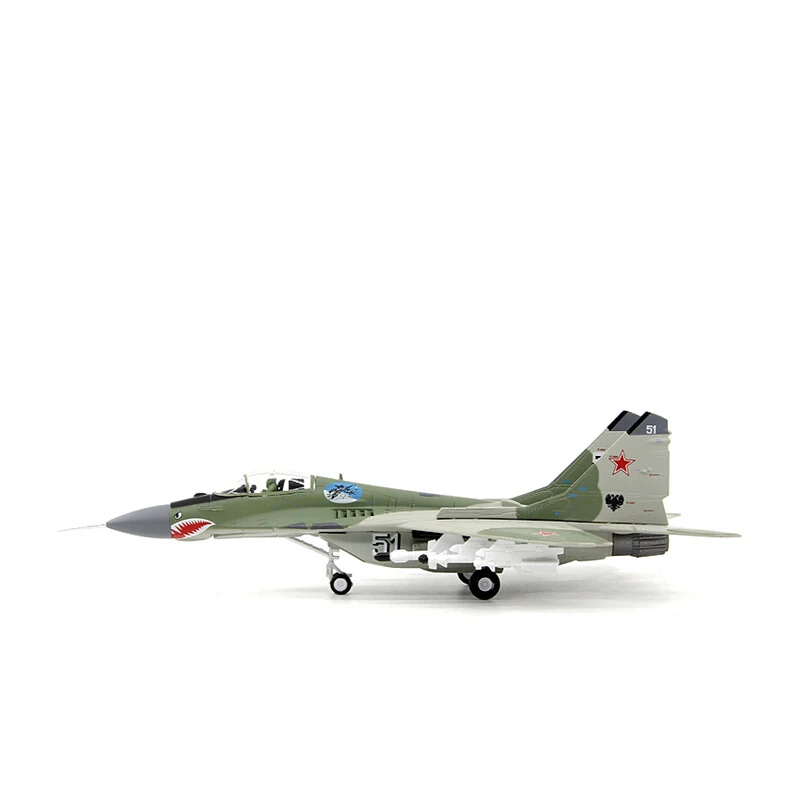 

Diecast Alloy Model of Russian Air Force MIG-29 Militarized Combat Fighter 1:100 Scale Toy Gift Collection Simulation Display