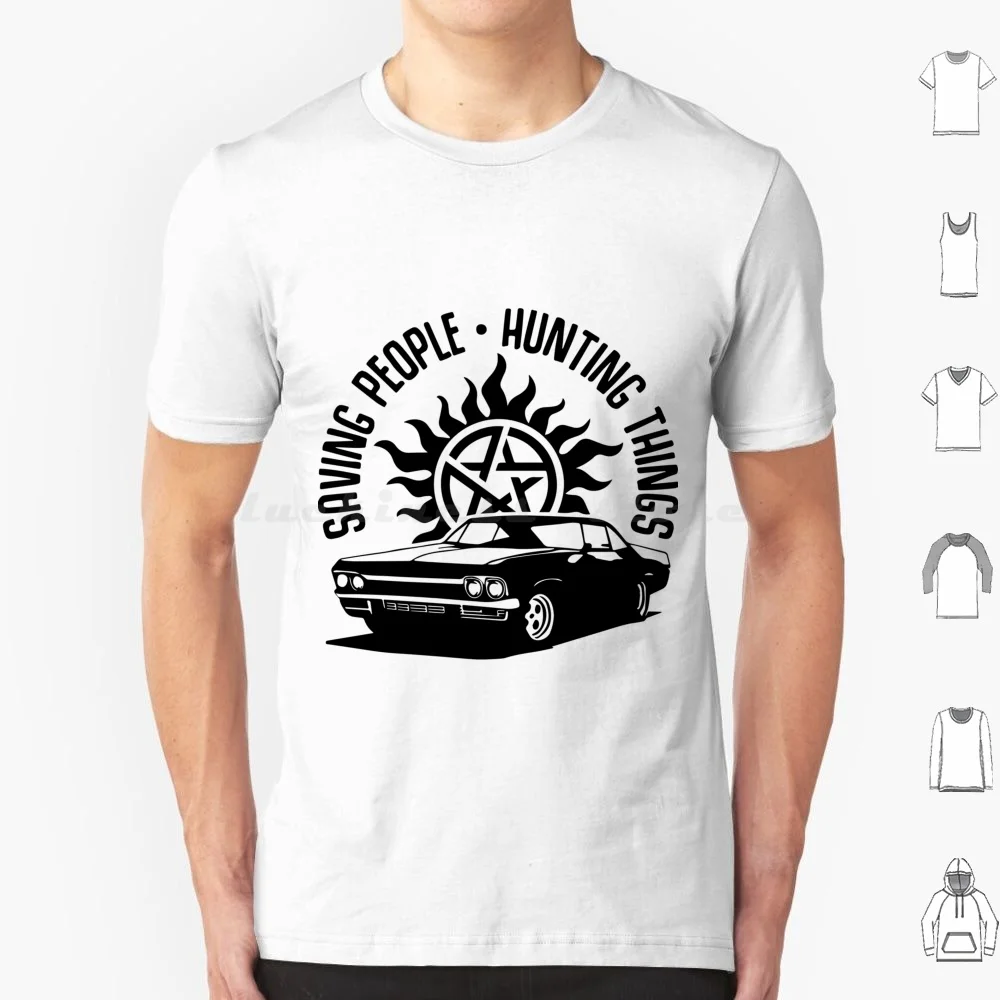 Футболка сверхъестественная Impala для мужчин и женщин хлопковая рубашка охоты с