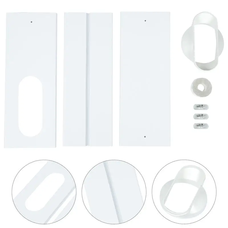 

Kit Window Ac Vent Seal Portable Air Conditioner Board Sliding Hose Exhaust Parts Duct Plate Unit Windows Adjustable