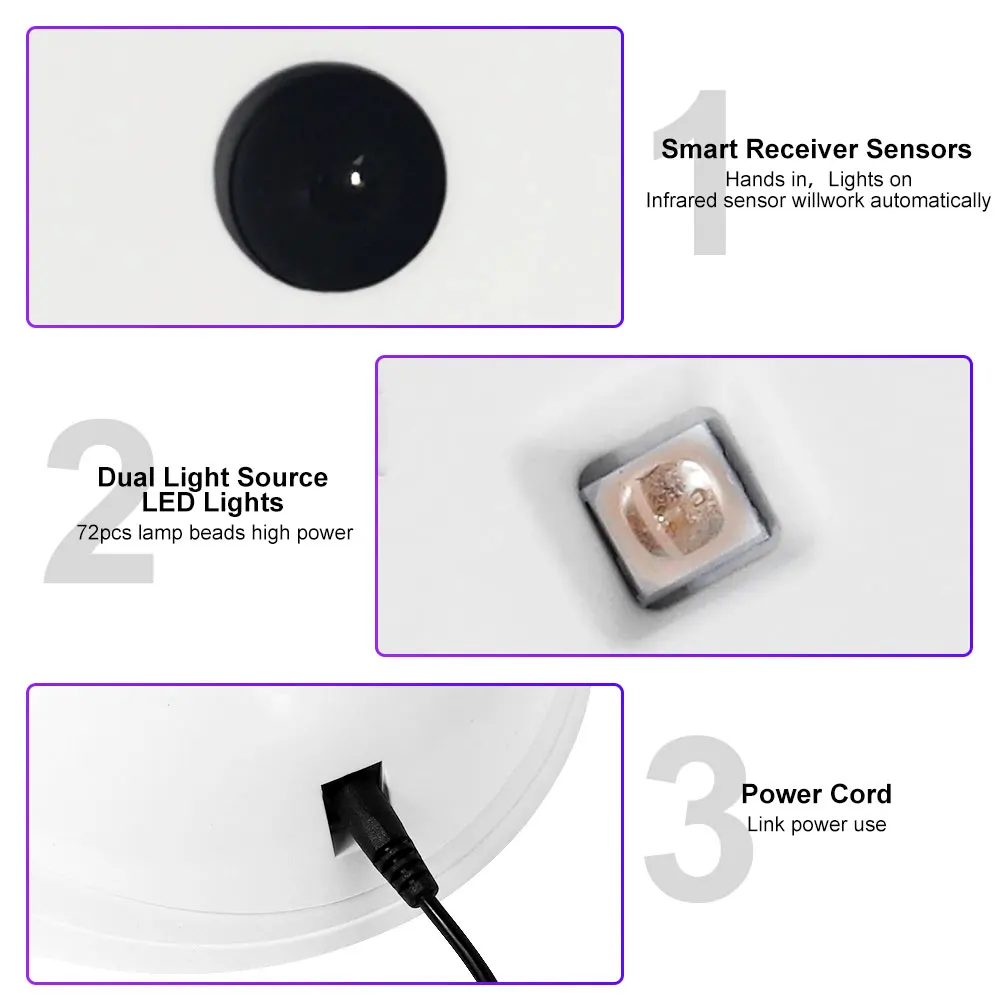 X17 MAX Профессиональная УФ-светодиодная Лампа Для Ногтей С 72 Светодиодами Таймер