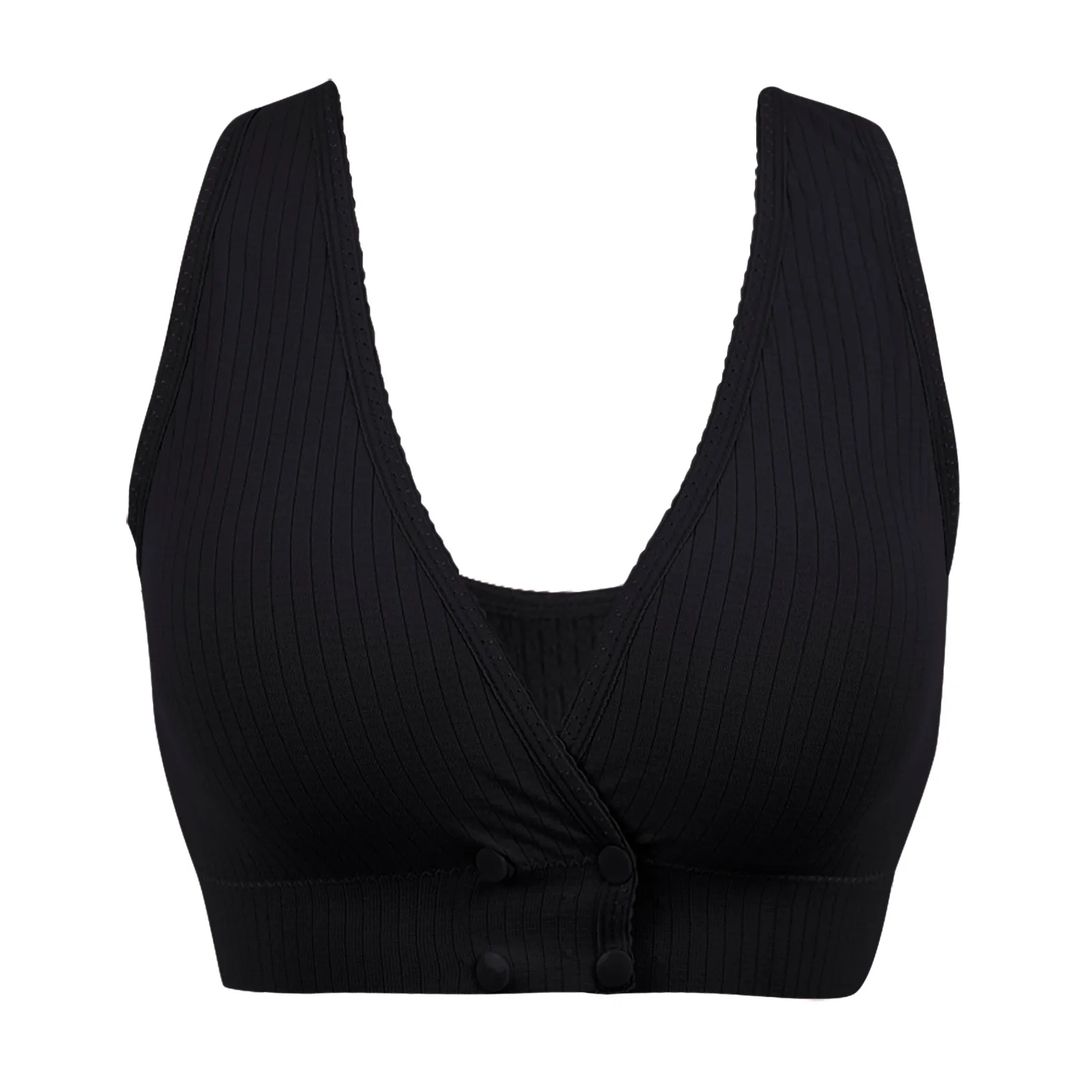 

Pajamas Color Solid Women's Bra Feeding Seamless adjust Breathable Sexy Sports Bra with Non Removable Pads