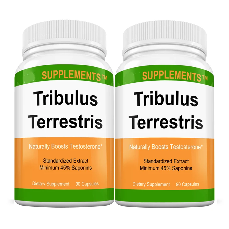 

2 X Tribulus Terrestris 1000mg Standardized Extract Minimum 45% Saponins 90 Caps/bottle