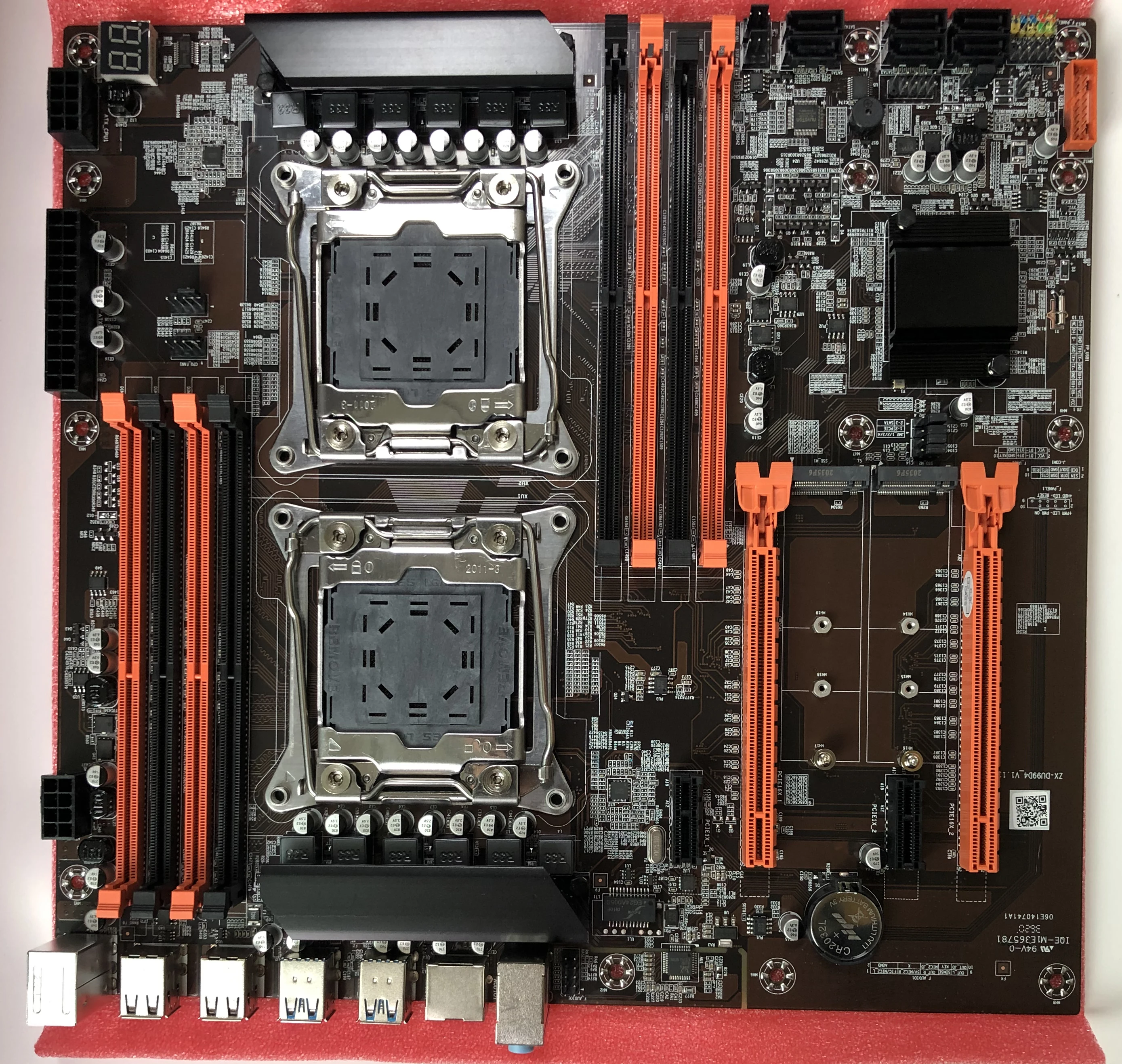 Материнская плата Atermiter X99 с двумя процессорами LGA 2011 v3 E-ATX USB3.0 SATA3 Xeon слотами M.2 8 DIMM