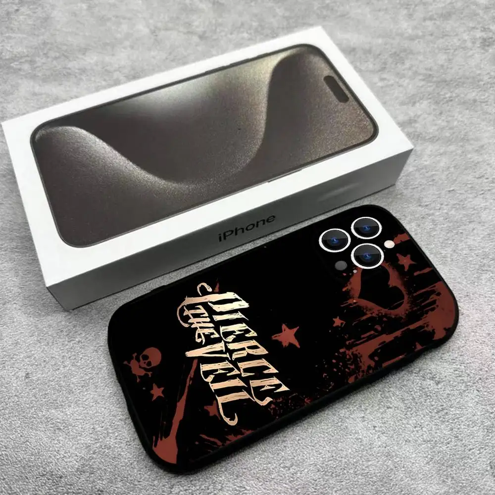Фото Чехол для телефона P-Pierce The Veil Band для iPhone 17,16,15,14,13,12,Pro,Max,Plus,E,SE4,Air,Mini Black Soft Box №2