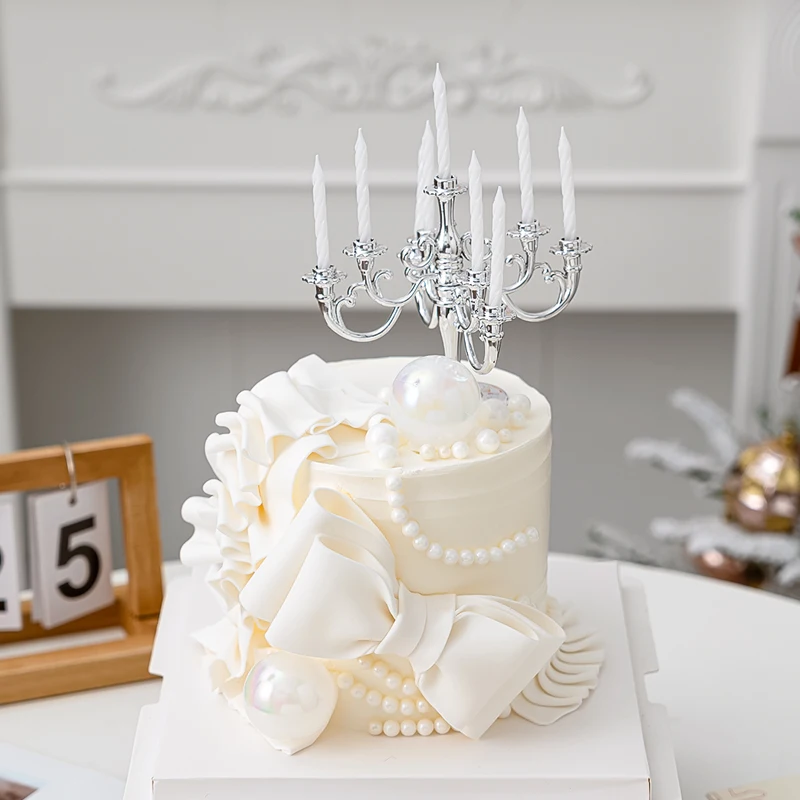 Европейский подсвечник в стиле ретро топпер для торта золотой серебряный