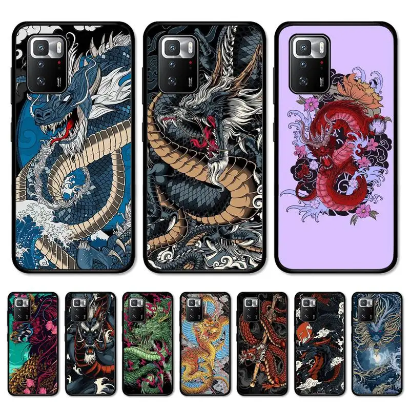 

Japanese Anime Dragon Phone Case for Redmi 5 6 7 8 9 A 5plus K20 4X S2 GO 6 K30 pro