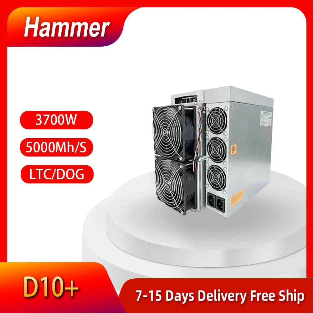 

Hammer D10 + 5000mh/ s 3700W power mining dog / LTC in Shenzhen inventory than Antminer L7 8800 9050 9300 9500 cheap return fast
