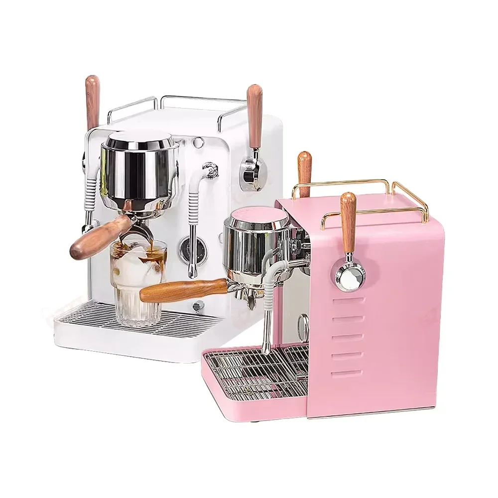 Два насоса два котла кофемашина для эспрессо портативная из нержавеющей стали