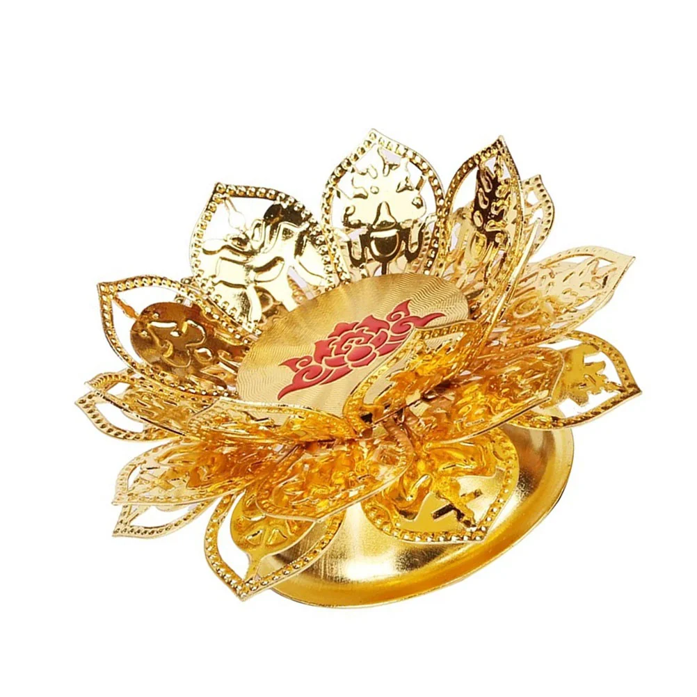 

Holder Lotus Stand Tealight Decorative Religious Candlestick Floating Holders Wedding Metal Shaped Tray Votive Simple Scented