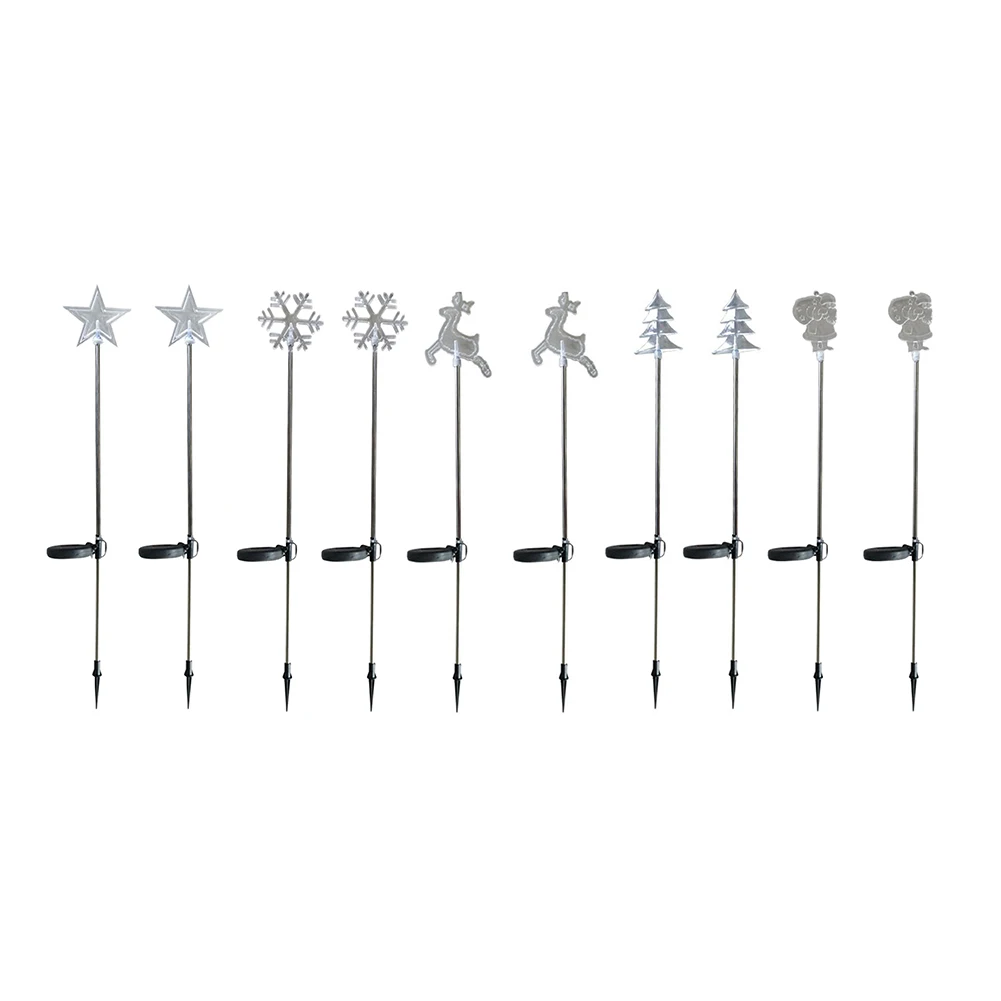

2pcs LED Solar Powered Lamp Snowflake Star Outdoor Garden Stakes Lawn Light