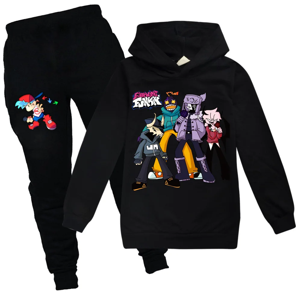 

Комплект одежды для мальчиков, толстовка с капюшоном и штаны «пятница ночь»